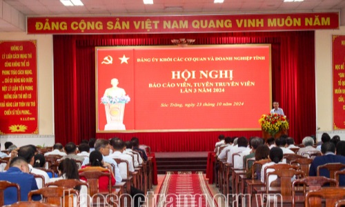 Sóc Trăng: Tổ chức Hội nghị báo cáo viên, tuyên truyền viên (lần 3) năm 2024